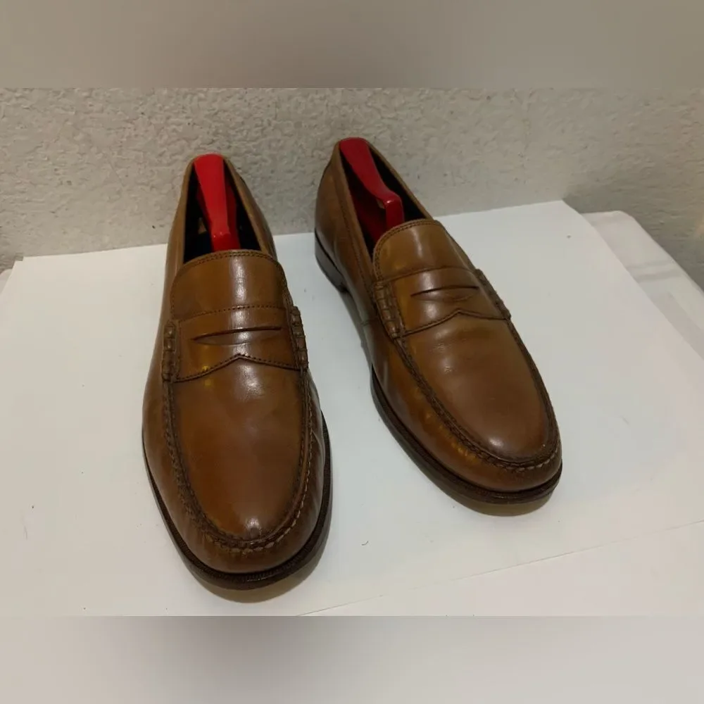Cole Haan Pinch Penny Camel Brown Leather Slip-on Loafers Men's Size 10.5 M
